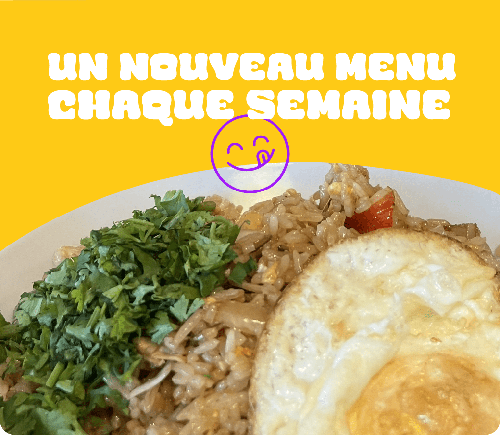 Nouveau menu chaque semaine